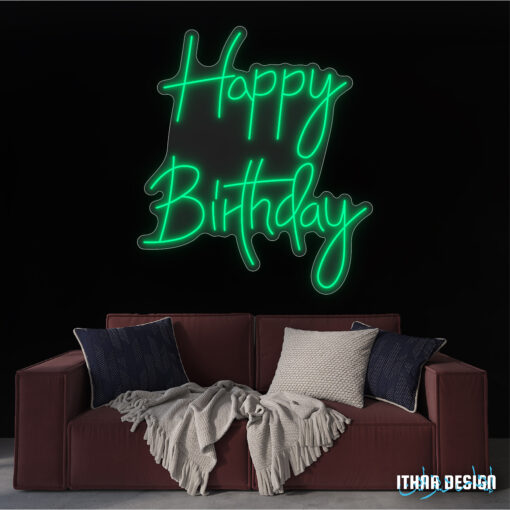 Happy Birthday Neon Sign -Neon Birthday Sign - Neon Maroc