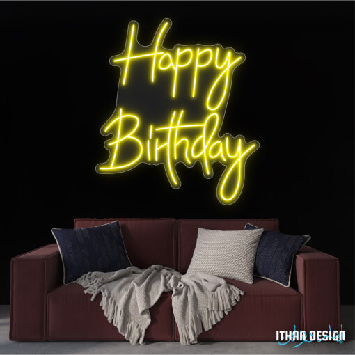 Happy Birthday Neon Sign -Neon Birthday Sign - Neon Maroc