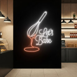 let's Bake Neon Sign - Boulangerie Decor - maroc