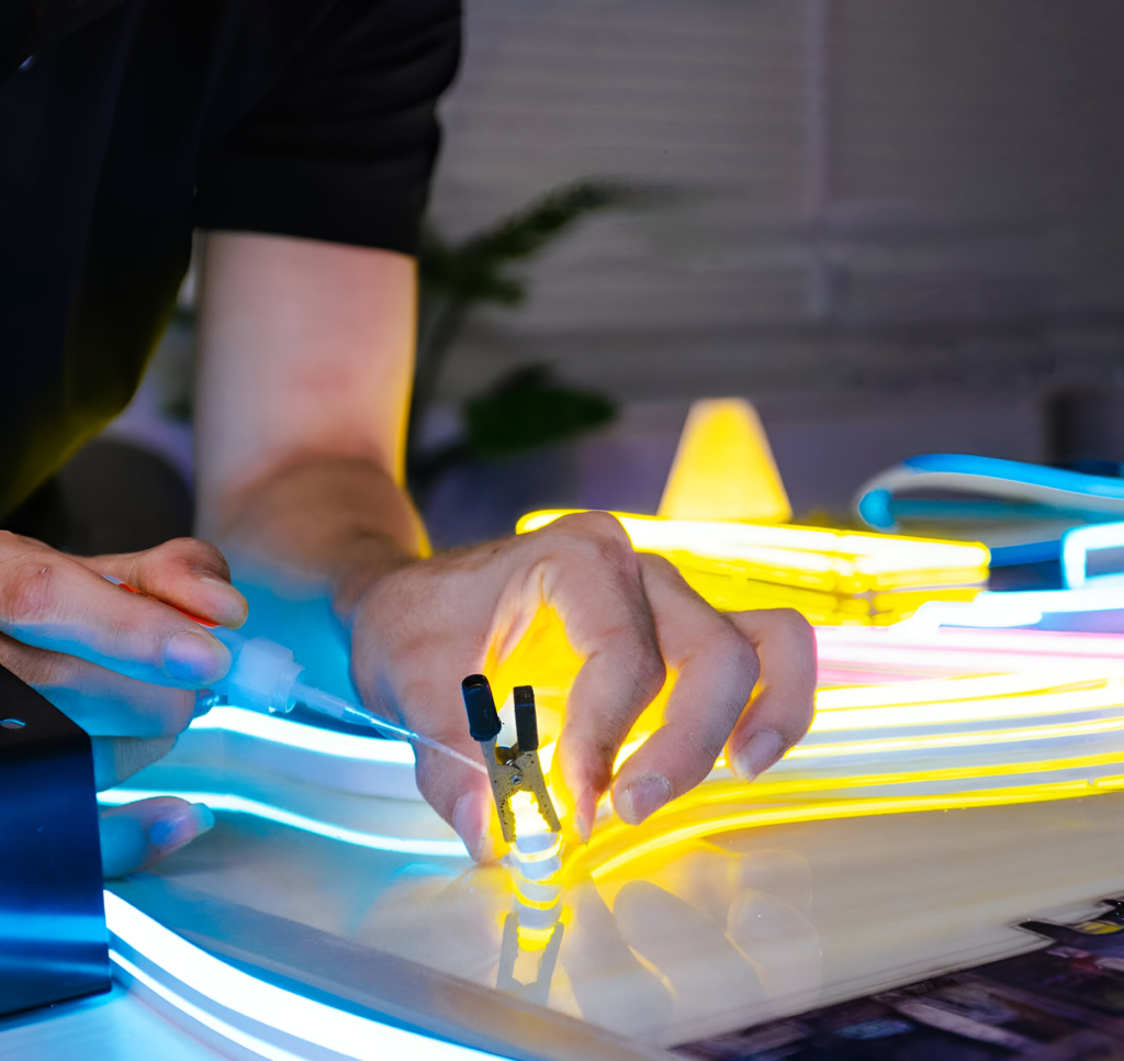 making of custom neon sign