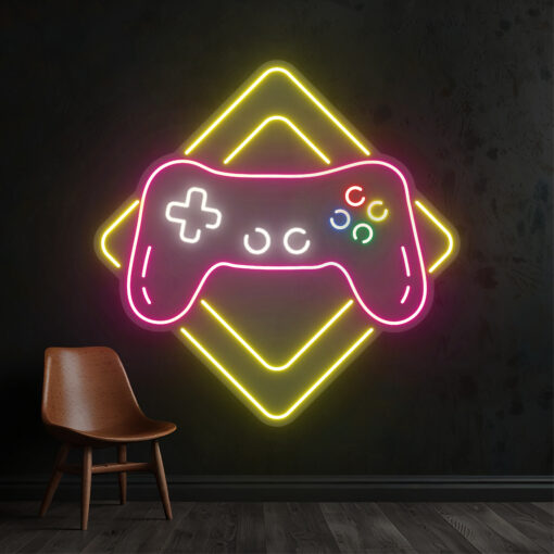 PlayStation Gaming Controller Neon Sign - maroc