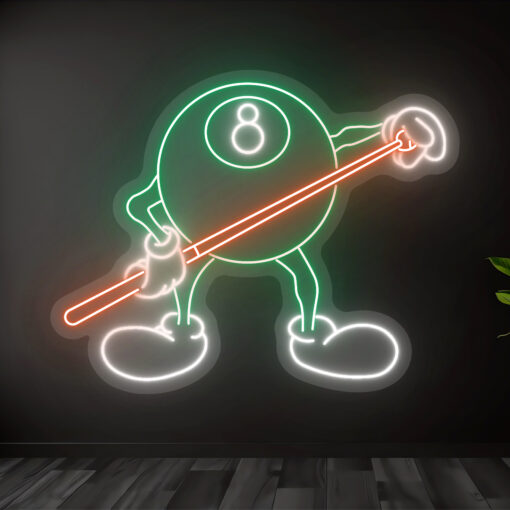 Ball 8 Billiards Neon Sign - maroc