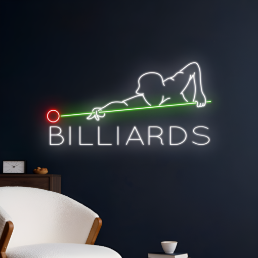 Billiard Player Neon Sign - maroc