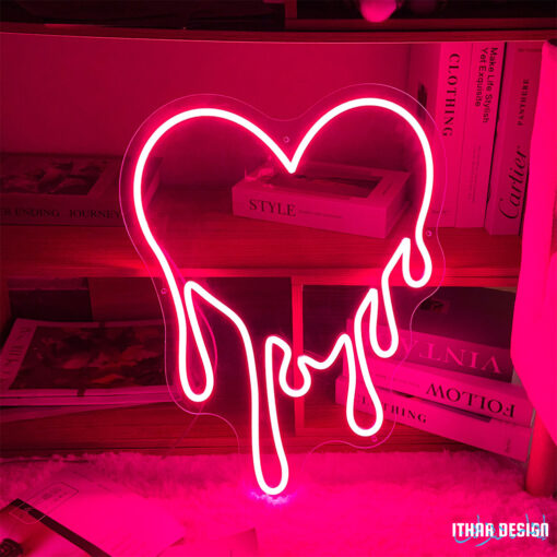 Dripping heart led neon sign - maroc