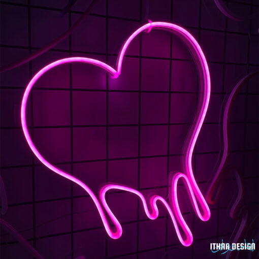 Dripping heart led neon sign - maroc