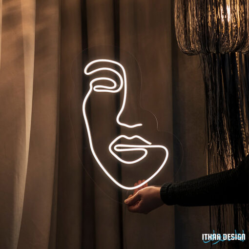 Female Portrait neon sign maroc