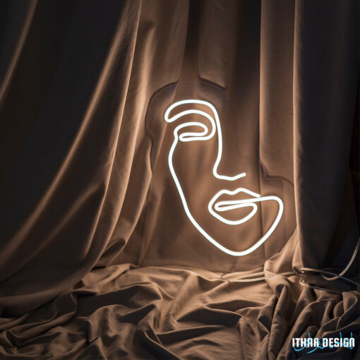 Female Portrait neon sign maroc