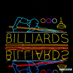 pool player billiards - maroc neon sign
