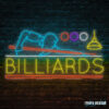 pool player billiards - maroc neon sign