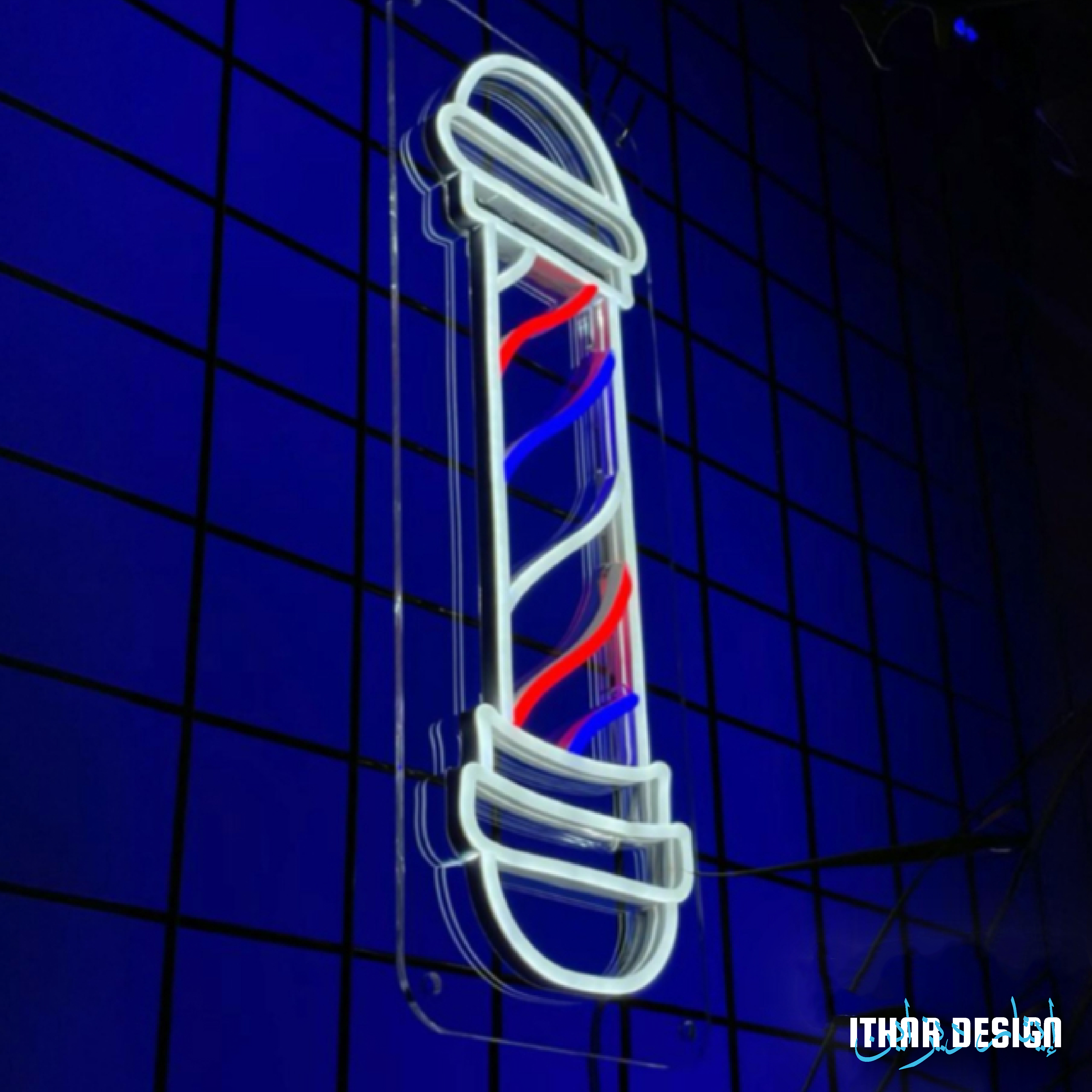 Barber Pole Neon Sign for Barbershop – LED Wall Light Decoration