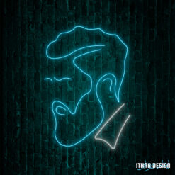 Alternative view of Beard Man LED Neon Sign for Barber Shop