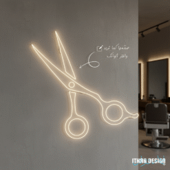 Custom LED Neon Scissor Sign for Barbershop Window & Wall