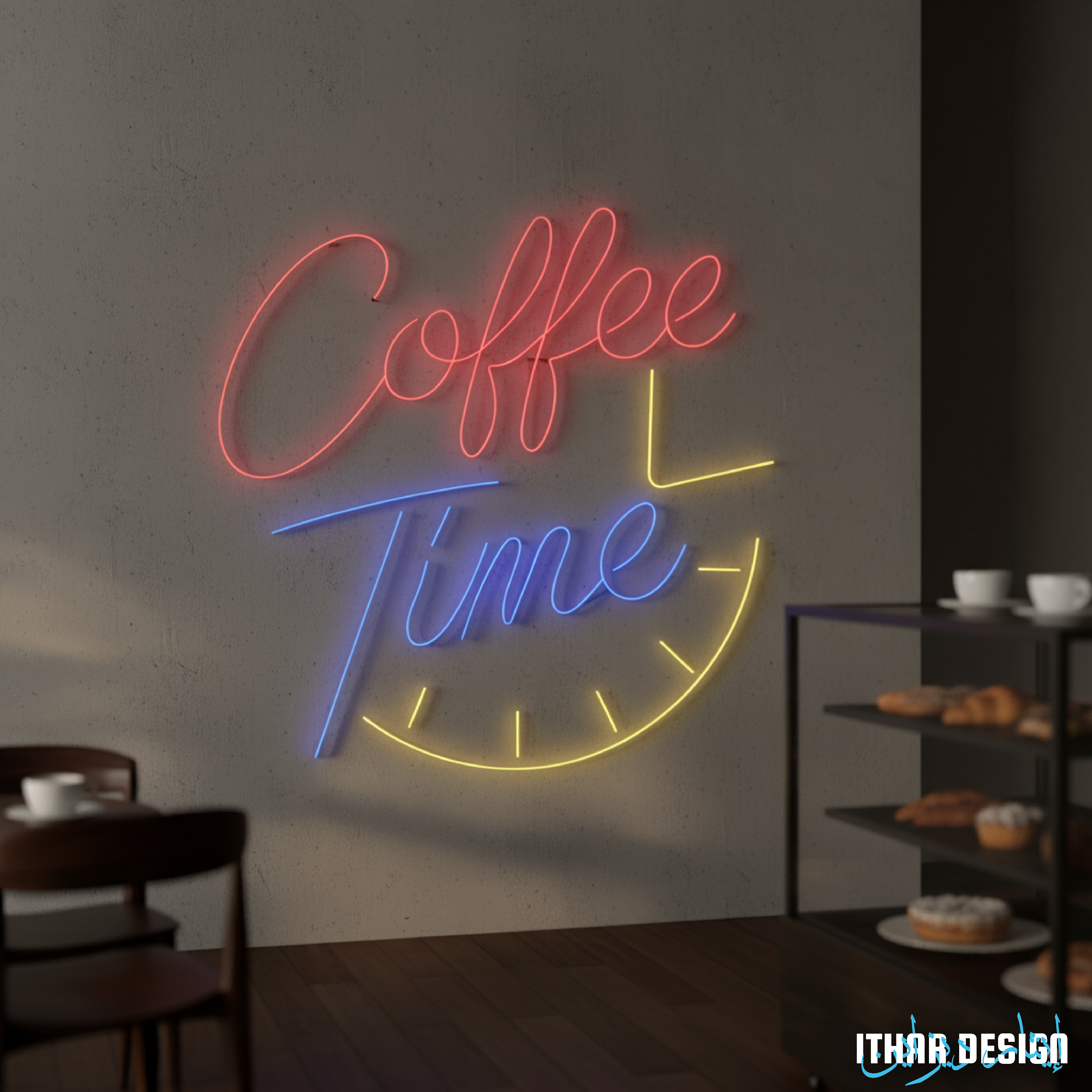 "Coffee Time" Neon Sign for Café Shop