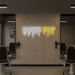 Alternative view of Barber Shop Neon Sign – Custom Name & Logo LED Light