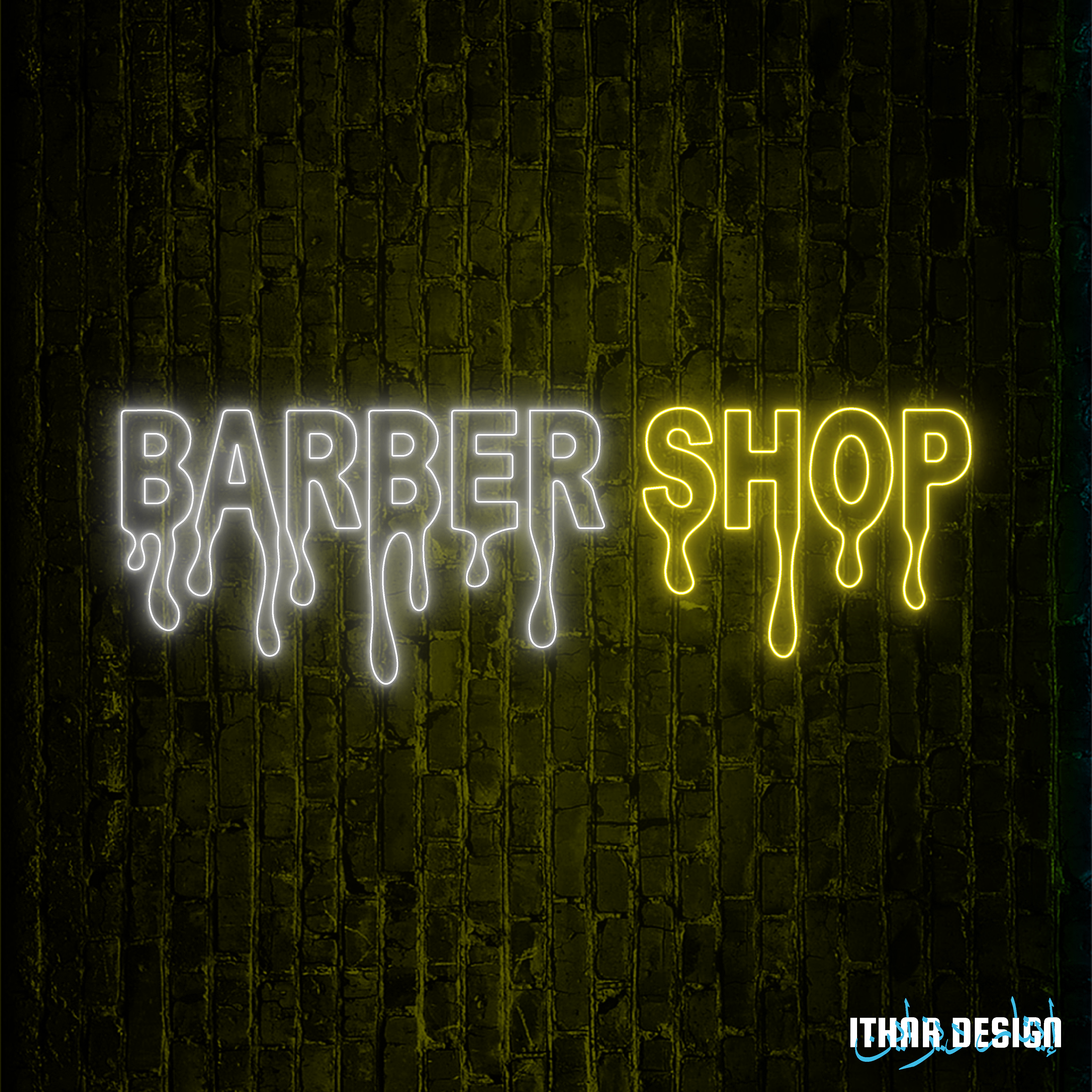 Barber Shop Neon Sign – Custom Name & Logo LED Light