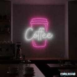 Coffee Cup Neon Sign for Cafés, Coffee Shops