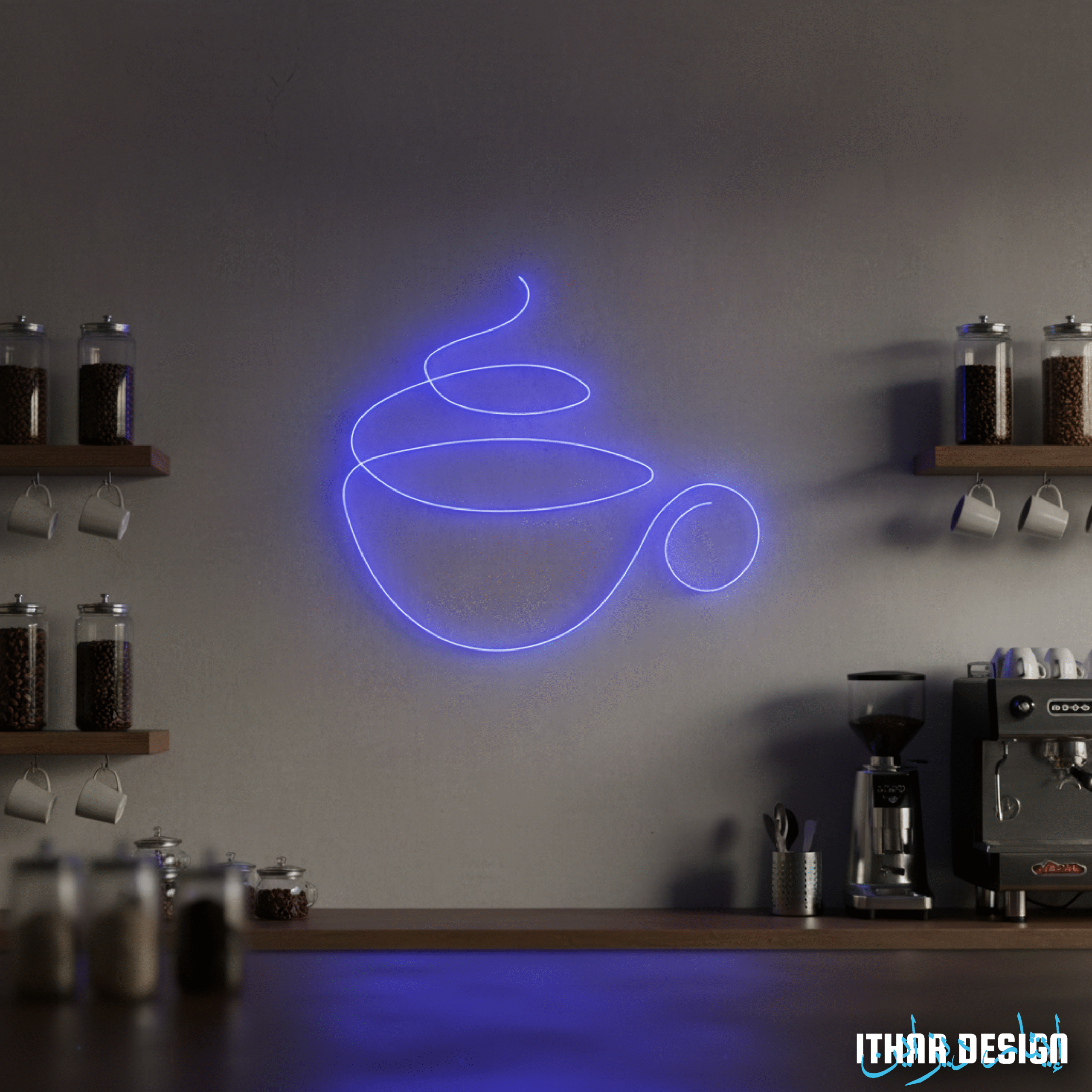 لافتة نيون LED بفنجان قهوة لتزيين المقاهي والكافيهات - الصورة 5