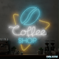 Custom Coffee Bean Shop Name LED Neon Sign for Café Decor