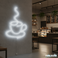 Alternative view of Simple Café Cup LED Neon Sign – Custom Wall Light for Shops & Homes