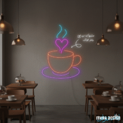 Alternative view of Enseigne Néon LED Tasse de Café avec Cœur pour Café et Déco Murale