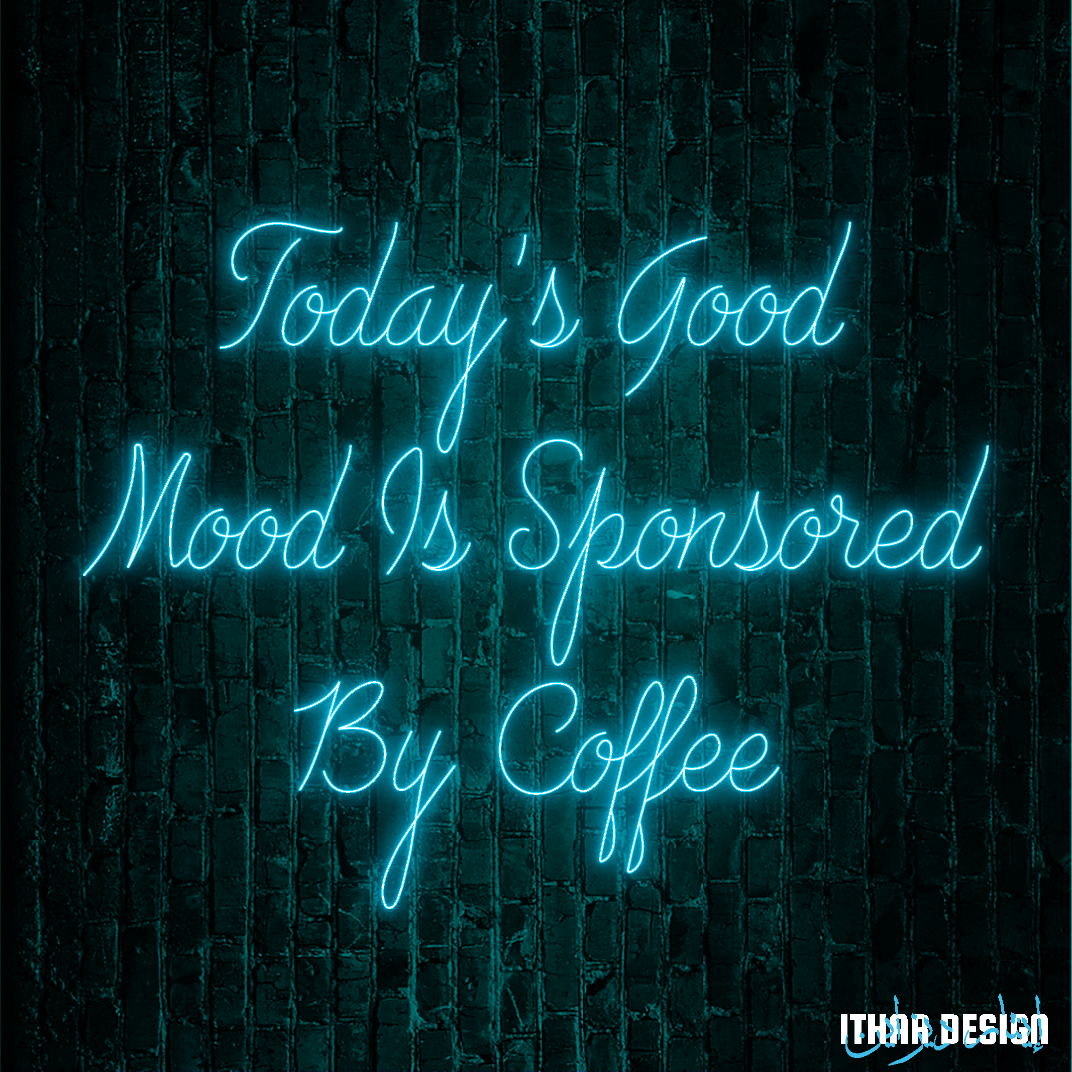 لافتة نيون LED مضيئة "Today Good Mood Is Sponsored by Coffee" - الصورة 5