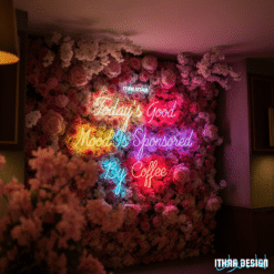 "Today Good Mood Is Sponsored by Coffee" Custom LED Neon Sign