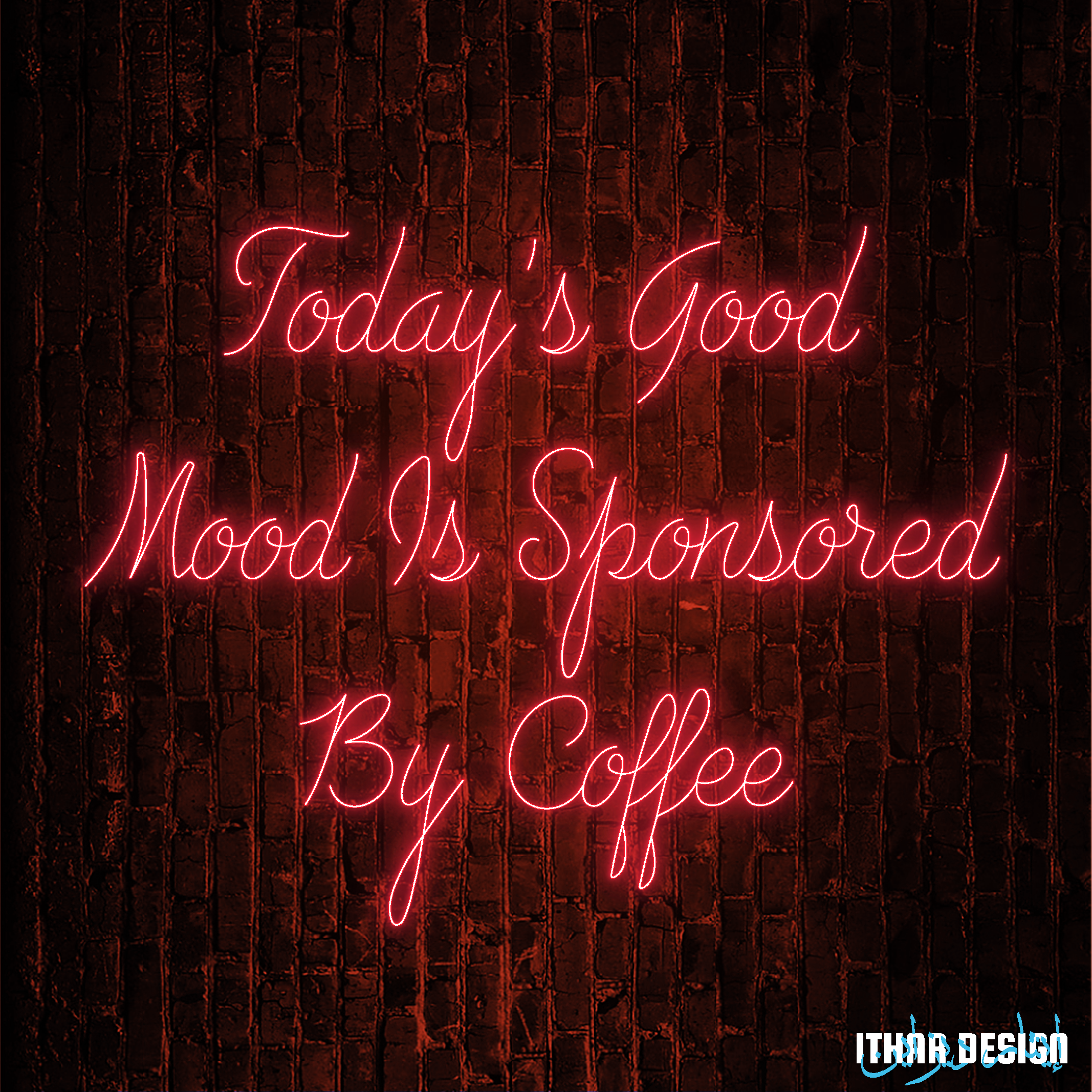 لافتة نيون LED مضيئة "Today Good Mood Is Sponsored by Coffee" - الصورة 3